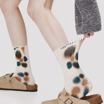 Ink painting style socks