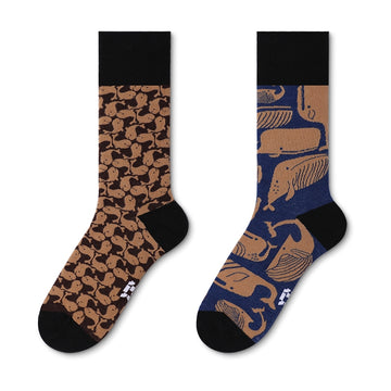 Multiple colorful crew socks