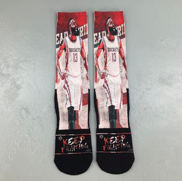 James Harden / basketball cartoon socks