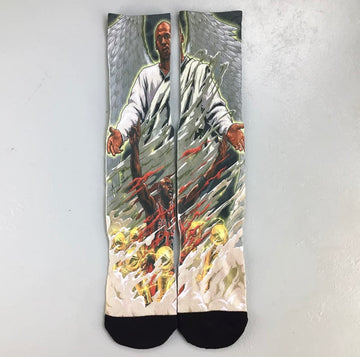 The god of basketball Michael Jorden 23 cartoon crew socks