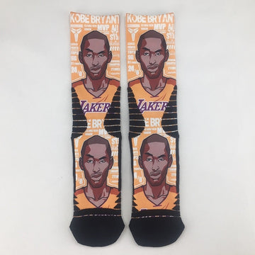 Basketball players cartoon crew socks 3 pairs package