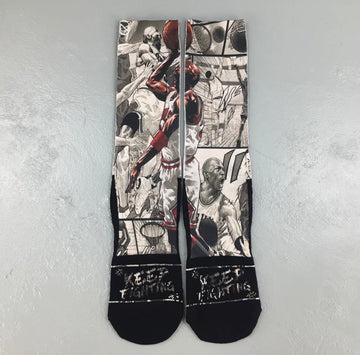 The god of basketball Michael Jorden 23 cartoon crew socks