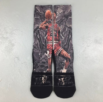 The god of basketball Michael Jorden 23 cartoon crew socks