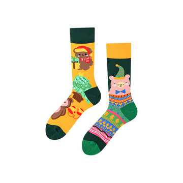 Multiple color cartoon crew socks