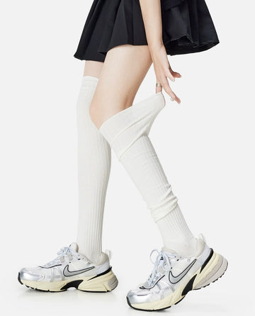 Women‘s over the knee socks spring fall cotton high boot socks