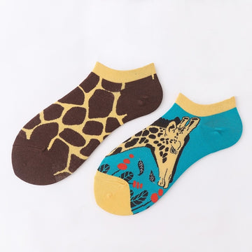 Giraffe Cartoon Ankle Socks