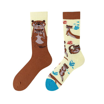 Multiple color cartoon crew socks-
