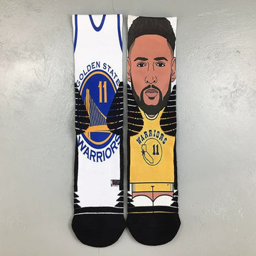 Basketball star cartoon personality printed socks street skateboarding sports socks-Thompson