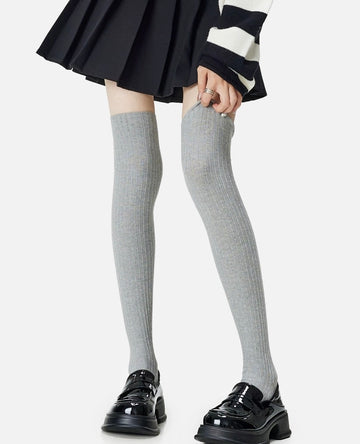 Women‘s over the knee socks spring fall cotton high boot socks