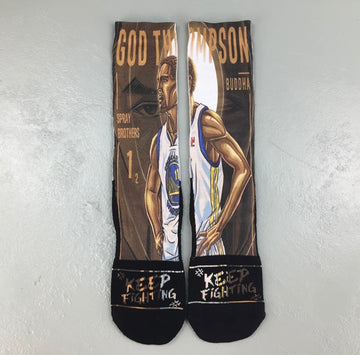 Klay Thompson / cartoon crew socks