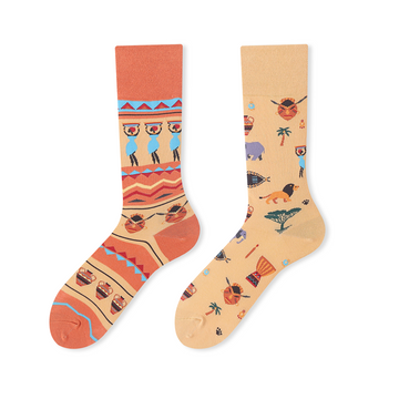 Colorful cartoon crew socks