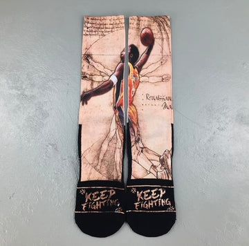 Kobe Byrant 8/24 Black Mamba cartoon crew socks