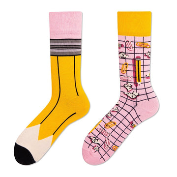 Colorful cartoon crew socks