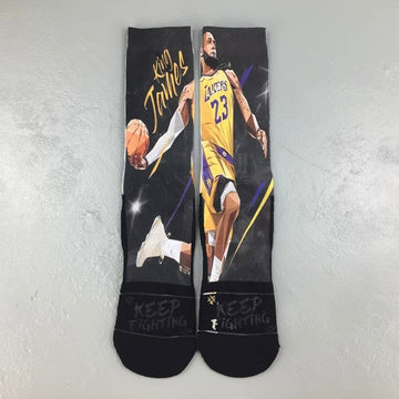 Lebron James Cartoon crew socks- Lakers