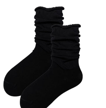 Good to wear solid color pile socks