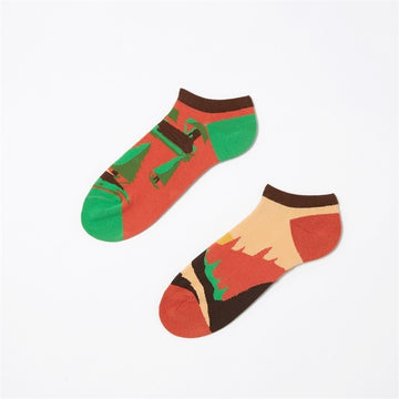 Cartoon design ankle socks 2 colors