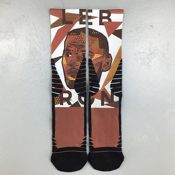 Basketball players cartoon socks- LBJ