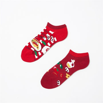 Multiple color cartoon design ankle socks