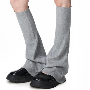 Second turn Spice | Leg tops Summer thin vertical bar knitted pile socks Japanese jk girls over the knee flared for slimming