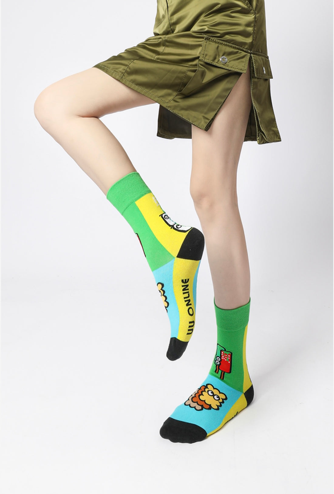 Candy series crew socks 4 pairs package